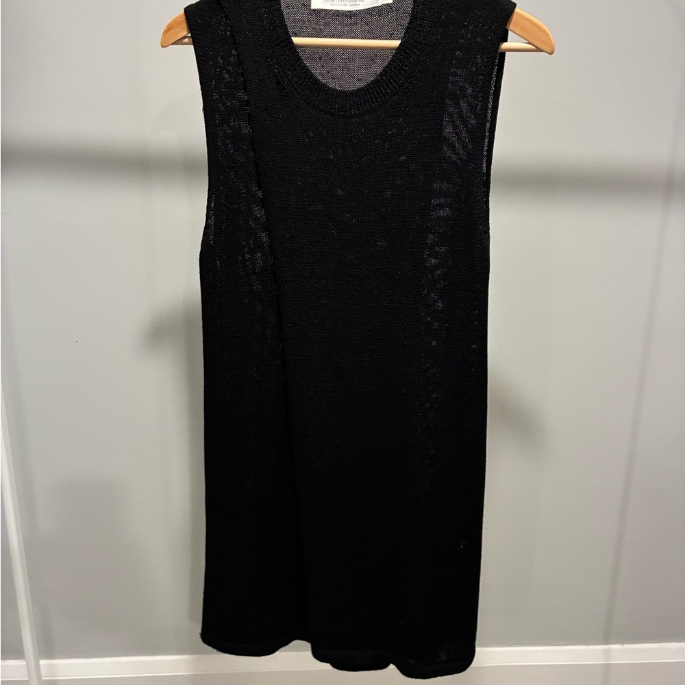 Tunic style wrap sweater